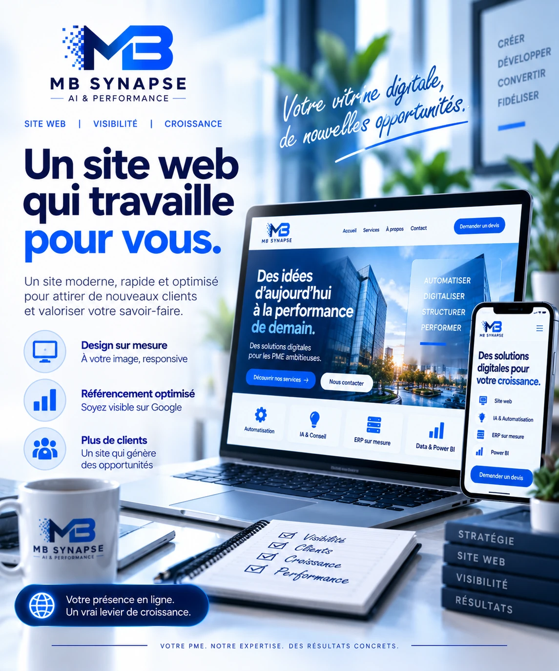 Création de sites web professionnels MB Synapse